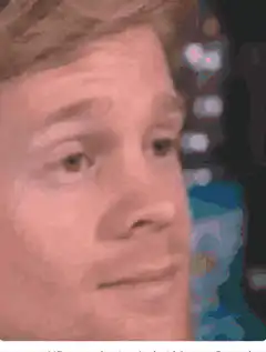 Man blinking slowly