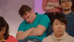 Man falls asleep then claps