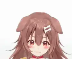 Anime girl with dog ears smiling