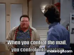 Newman controls the mail