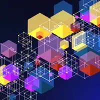 Colorful geometric cubes animation