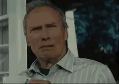 Clint Eastwood confused face