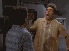 Joey screaming at Chandler