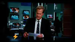 Jeff Daniels as Daniel Plainview throwing lightning bolt