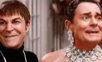 Spock and Kirk in drag laughing