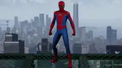Spider-Man standing on a rooftop