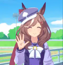 Anime horse girl waving