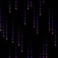 falling purple and orange letters