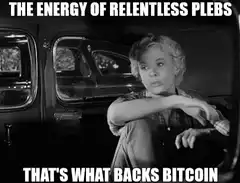 The Energy of Relentless Plebs Backs Bitcoin