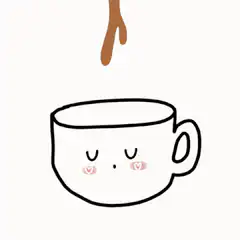 cute cup getting filled with coffee