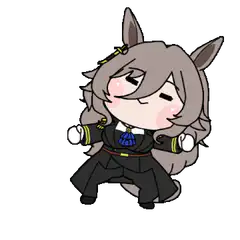 chibi horse girl dancing