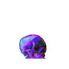 psychedelic smoking skeleton