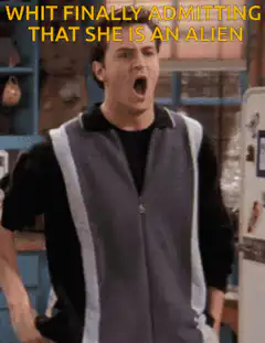 Chandler points and says I knew it