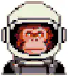 Pixel Art Astronaut Monkey