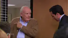 Bob Vance points at Michael Scott