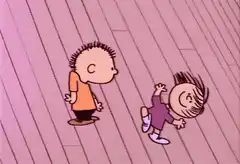 Sally Brown dancing with Linus