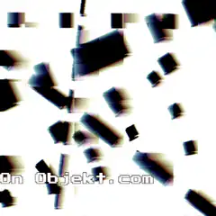Glitchy black rectangles on white background