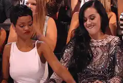 Rihanna and Katy Perry sitting together