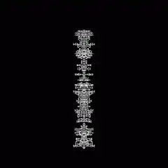 ASCII art snowflake animation