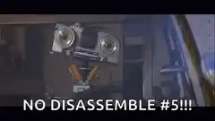 Wall-E robot head disassembling