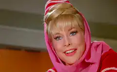 Barbarella winking and smiling