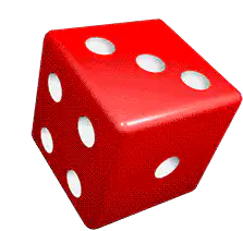 Red 3D Dice Rolling