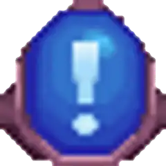 pixel art blue exclamation mark icon