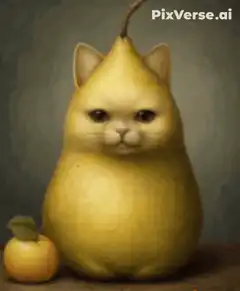 Dabbing pear cat