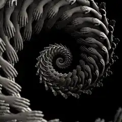 spiral of hands