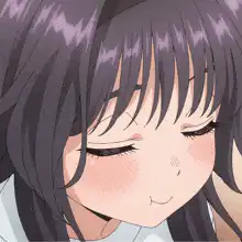 anime girl opens eyes