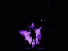 Man with purple wings