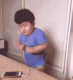 Baby dancing with a necklace