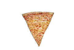 Rotating slice of cheese pizza