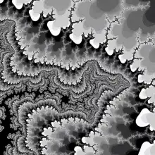 black and white fractal zoom animation