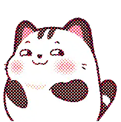 Happy pixel art cat