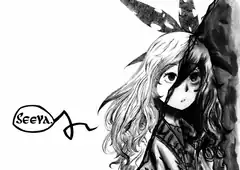 anime girl with bunny ears saying see ya