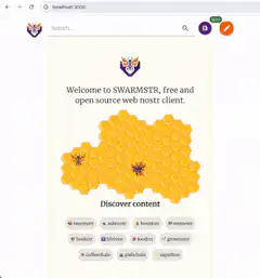 SWARMSTR nostr client bees