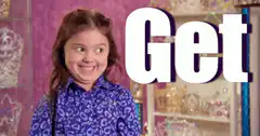 Girl with mischievous grin says Get Ready