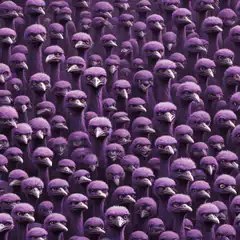 purple birds turn into jack o lanterns