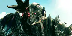 Megatron glowing red eyes