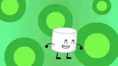 Marshmallow character dancing