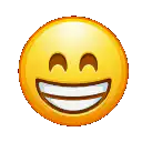 Grinning emoji laughing