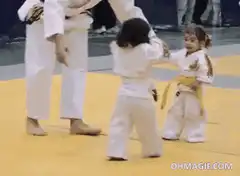 Toddler judo throw
