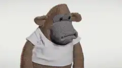 knitted sock monkey points