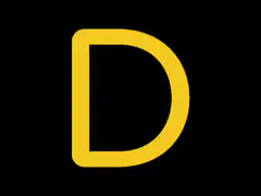Yellow letter D animation