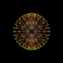 Colorful mandala pattern animation