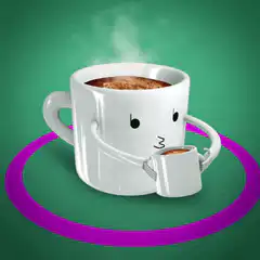 cute coffee cup holding smaller cup