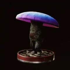 Colorful mushroom figurine