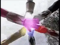 Power Rangers hands together