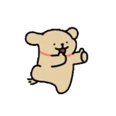 cute cartoon dog dancing